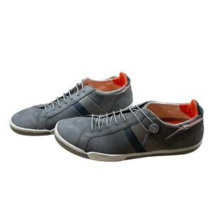 Plae Mulberry Sneakers Size 14 M Gray Leather Casual Low Top Shoes Staelace